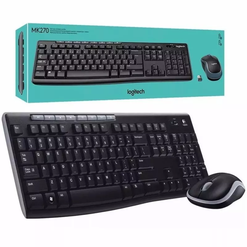 KIT TECLADO Y MOUSE COMBO MK270 INALAMBRICO