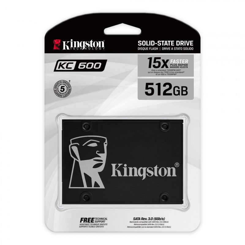 KINGSTON ESTADO SOLIDO SSD 512GB KC600 SATA3 2.5"