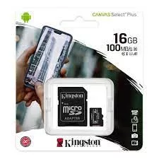 Micro Sd Canvas Select Plus 100r A1 C10 16gb + Adp Kingston