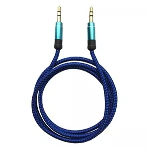 CABLE STEREO M-M 1.00 MT NYLON BROBOTIX AZUL